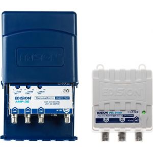 Pr&eacute;amplificateur de m&acirc;t - MAK - MAK-300kit - 2UHF 1VHF/FM - 17-32dB r&eacute;glable - Filtre 5G LTE