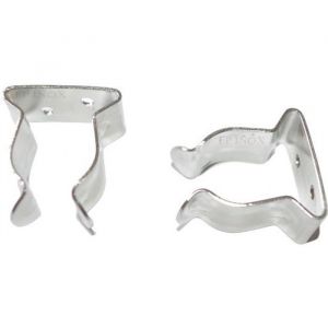 Crochet inox Clips Pour Fixation Gaffe / Tube 25mm ( La Paire )