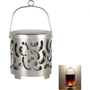 Mini po&ecirc;le de chauffage - Camping - Acier inoxydable - Portable - 103x103x11 cm - Mixte