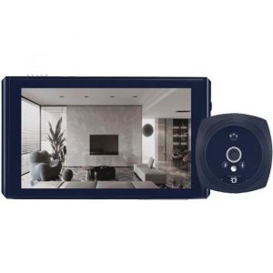 Sonnette vidéo intelligente sans fil avec caméra et surveillance électronique vidéo judas miroir de porte antivol noir