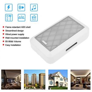 Sonnette filaire - M&eacute;canique - Coque ABS ignifuge - Installation murale simple - 220V