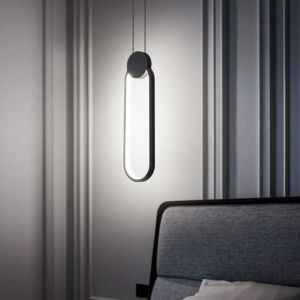 Suspension Luminaire LED - SMOTOP - Noir - E27 1x - 38x10 cm