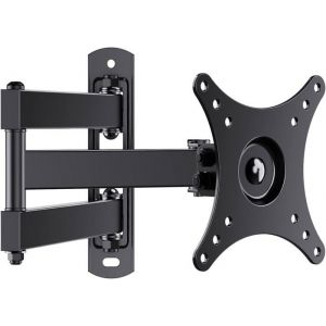 Support Mural Tv Pour T&eacute;l&eacute;vision De 10 &Agrave; 32 Pouces-Support Tv Pivotant Et Extension Maximale 44Cm &Agrave; &Eacute;cran Plat Led 100X100 Mm