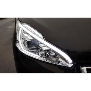 Paire de feux phares Peugeot 208 12-15 led LTI chrome