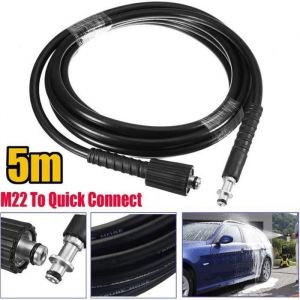 5M Tuyau Nettoyeur Haute Pression Flexible Pr Karcher K 9mm M22 M&acirc;le Adaptateur-keeper