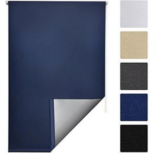 Sol Royal Store enrouleur occultant et isolant thermique 60x160cm Bleu - SolReflect T42 - Montage simple