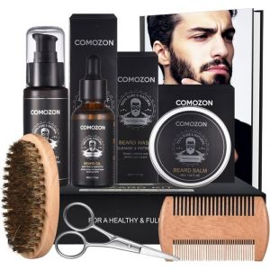 Kit Soin Barbe Homme Kit Barbe Homme Complet de Soin Barbe Homme Barbe Contenir Huile BarbeShampoing BarbeCr&egrave;mes de BarbePeigne