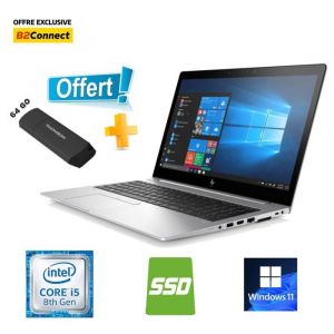 PC Portable HP EliteBook 850 G5 Intel CORE i5-8250U RAM 8Go Disque SSD 512Go 15.6 Windows 11  Cl&eacute; USB 3.0 Thomson 64GB offerte