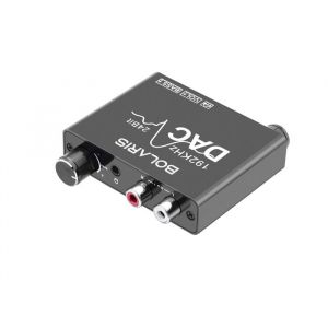 Convertisseur DAC Audio - 192 kHz - Num&eacute;rique vers Analogique Sorties RCA/Jack Entr&eacute;es Optique/Coaxial