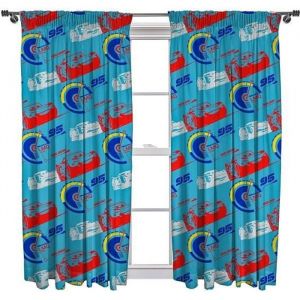 Rideaux Occultants - Disney - Cars Lightning - 180 cm - Microfibres - Lavable en machine