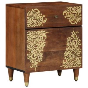 Moderne Commode de chambre Table de chevet Marron miel Bois massif 50 x 33 x 60 cm Durable FR(43219400)