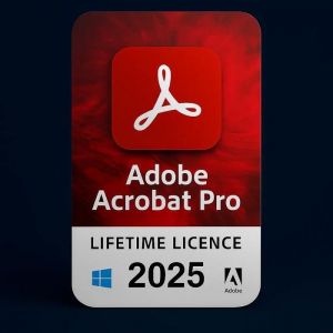 Adobe Acrobat Pro 2025 (Windows) - Logiciel Pr&eacute;activ&eacute; Activation Perp&eacute;tuelle - En T&eacute;l&eacute;chargerment- 1 PC - Non compatible Mac