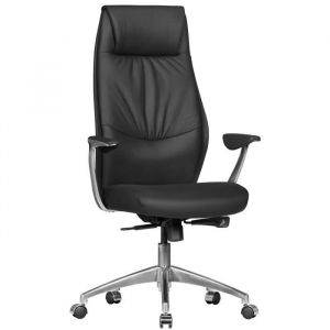 Amstyle Fauteuil de bureau Oxford 1 en cuir véritable avec mécanisme synchrone Ã 5 points Noir…