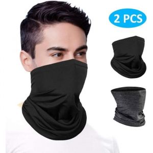 Masque Bouche Sport - Tour de Cou - Protection UV - Anti-poussi&egrave;re - 2 PCS