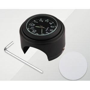 Horloge de Guidon de Moto Imperméable avec Clé Montre Lumineuse pour Vélo