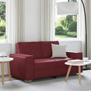 CLARENCE® Canapé damour - Canapé DOUBLE - Rouge Vin 120 cm en Simili cuir LL2259