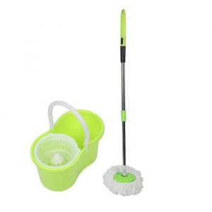 WISS Balai rotatif Balai Serpillière Tournant Tournant Essorage 360° Mop seau et essoreuse vert