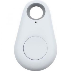 Mini GPS Tracker alarme iTag Key Finder Bluetooth sans fil enregistrement vocal anti-perte Selfie obturateur pour iphone- Blanc