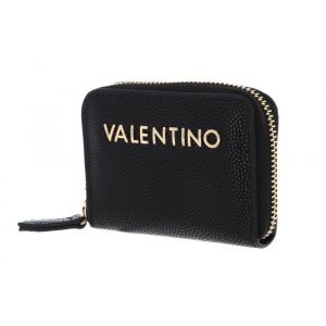 VALENTINO Porte-monnaie noir pour femme - Divina Coin Purse Nero / Gold 185685