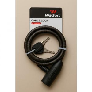 Antivol c&acirc;ble &ndash; 65 cm &ndash; Acier tremp&eacute; &ndash; Avec 2 cl&eacute;s &ndash; V&eacute;lo trottinette poussette