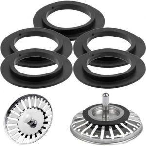 5 pi&egrave;ces joints en caoutchouc pour bouchon d&eacute;vier de cuisine Joints en Caoutchouc pour Bouchon d&Eacute;vier pour Valve &agrave; Bouchon et P