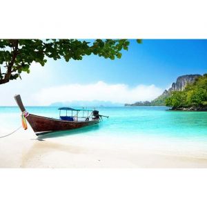 Tableau deco bateau à krabi thailande - 80x50 cm