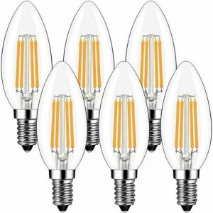 Ampoules LED E14 - LARGEIGHT - 4W - Blanc chaud 2700K - 420Lm - Lot de 6
