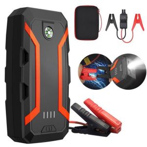 Booster Batterie Voiture 2500A99800mAh Démarreur Batterie Voiture 12V Portable Jump Starter avec Pinces de Sûreté Intelligentes