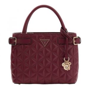 GUESS Sac &agrave; main rouge vin pour femme - Paisleigh Small Satchel Burgundy 330403