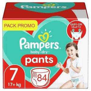 PAMPERS BABY DRY PANTS TAILLE 7 84 COUCHES (4X21). 17KG+