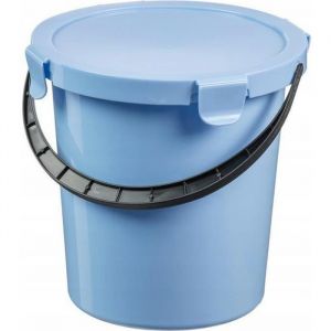 Serpillere - Lavette - Tete Balai Espagnol - Seau Berry 5l Avec Couvercle Bleu 6078