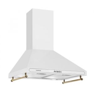 Hotte aspirante - Klarstein Victoria 60 cm - rétro design 6445 m³-h 2 lampes LED - Blanc
