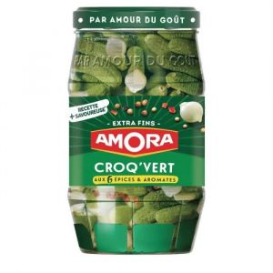 AMORA - CroqVert Cornichons Extra-Fins 370G - Lot De 3
