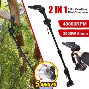 Élagueuse sur Perche Télescopique Électrique - QINGQUE - 3500W - 18m - 2 en 1 - Tête Réglable