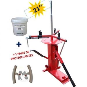 D&eacute;monte Pneu universel jusqu&agrave; 21 Manuel Auto Moto + 1 Paire de Protection Jante + Graisse Pneu 1kg