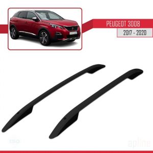Rails de Toit Barres Set Cross Barres Rail pour Peugeot 3008 2017-2023 NOIR (Modèle Adhésif) 251
