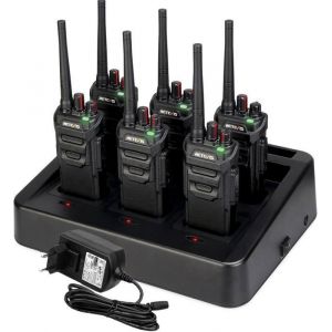 Retevis RT648 Talkie Walkie Longue Portée IP67 Étanche Radio Bidirectionnelle PMR 446 VOX Robuste pour Chantier Sécurité (6Pcs)