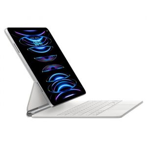 Étui avec clavier magnétique sans fil pour iPad Air 13 2025/2024 & iPad Pro 12.9(M2) avec trackpad Pavé tactile Multi-Touch Blanc