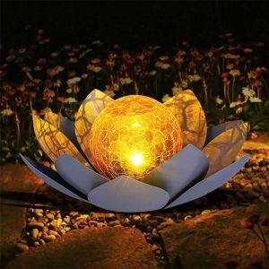 Lampe Solaire de Lotus - LX - Fleur de Lotus - Blanc - Energie Solaire - LED