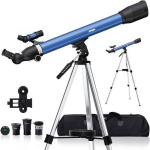 Télescope Astronomique Adulte 60/700 Lunette Astronomique 28X-234X avec Adaptateur de Smartphone 10X - RUMOCOVO