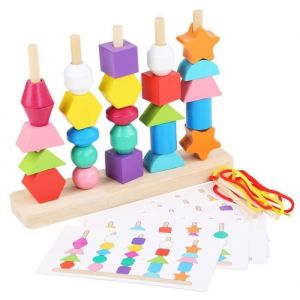 2 in 1 Jouet en Bois Jeux Montessori 2 3 4 5 Ans Jouet Fille GarconCadeau pour Gar&ccedil;on Fille Jeux Enfants Jeux &Eacute;ducatifs Jouet B&eacute;b&eacute;