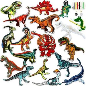 18pcs Patch Thermocollant VetementEcusson Thermocollant Enfant DinosaureEcusson a Coudre EnfantRenfort Genoux Enfant Thermocolla