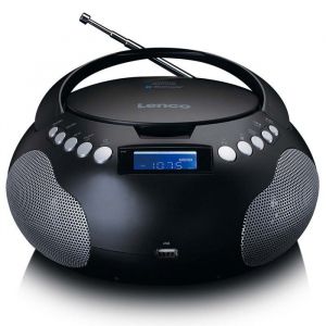 Lenco SCD-331BK - Radio et lecteur CD/MP3 portable avec USB et Bluetooth&reg; - Radio aliment&eacute;e par batterie ou par secteur