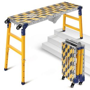 &Eacute;tabli Pliant Table de Travail Pliable Travail 120 x 36 cm Hauteur R&eacute;glable 70-110 cm Porteur 500 kg max Portable