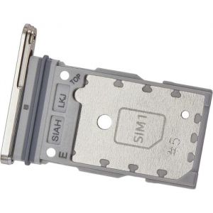 Tiroir Carte SIM pour Samsung Galaxy S23 Ultra (SM-S918B/DS) Slot Dual-Nano-SIM Pi&egrave;ce D&eacute;tach&eacute;e Originale Cr&egrave;me