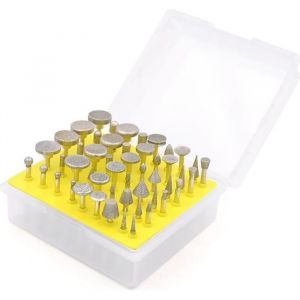 50Pcs Pointes Diamant&eacute;es Fraises Rotatives / 3mm Forets pour Dremel/Accessoires pour Outils