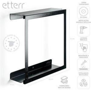 Vitrine dexposition pour vinyle. Étagère murale pour vinyles Décoration de la maison Décoration murale Boîtes de rangement.