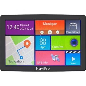 GPS Camping Car 9 Pouces NaviPro 9 DVR Dashcam - Caméra de Route intégrée Europe + Maroc Aires De Camping - Mise A Jour Gratuite