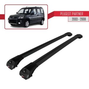Pour Peugeot Partner 2003-2008 Barres de Toit ACE-1 Railing Porte-Bagages de voiture / Noir