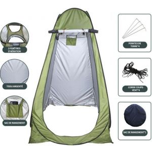 C Tente de douche 150x150x190cm tente de toilett instantanée portable tente de douche pop up pour la plage la pêche randonnée verte